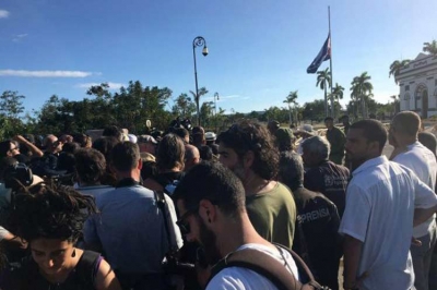 santiagueros cementerio homenaje fidel