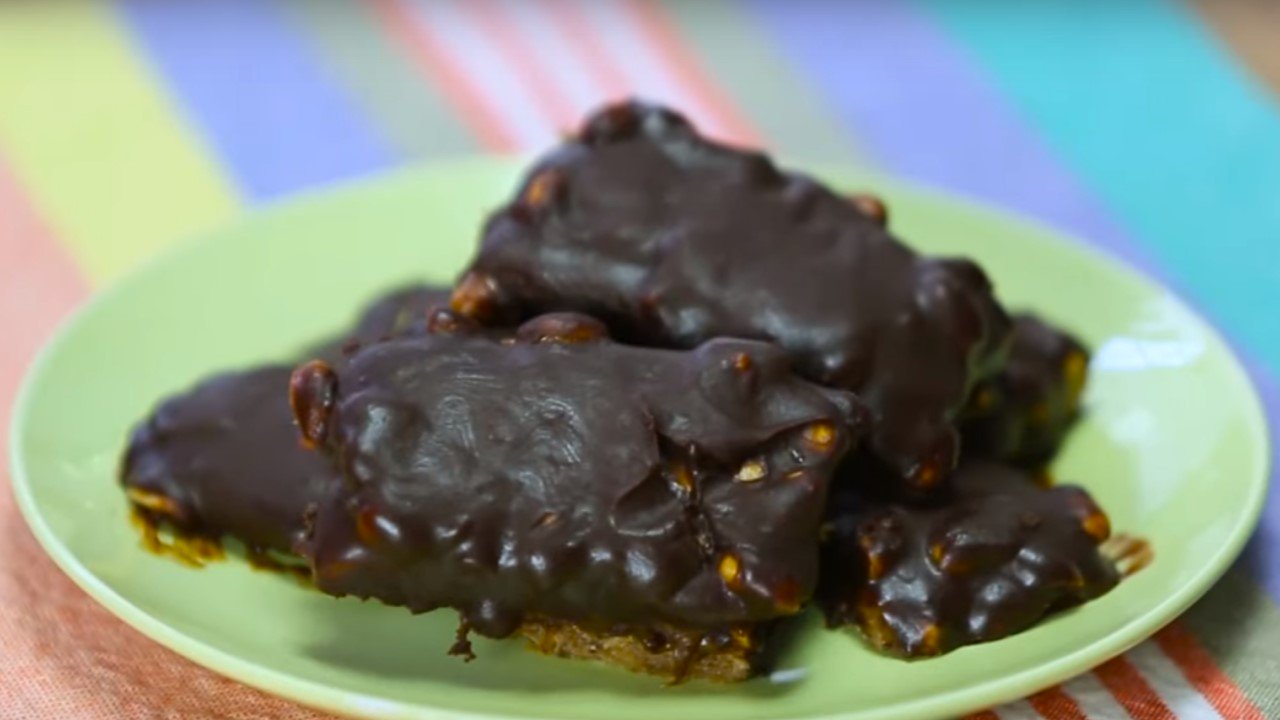 Barritas de caramelo con maní