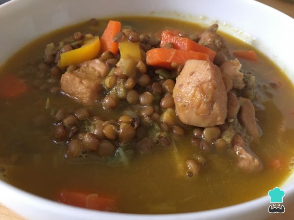 lentejas con pollo al curry 1