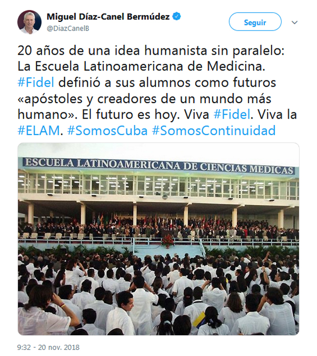 Twitter de Díaz Canel