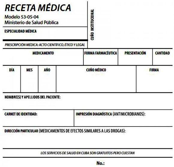 receta medica nueva