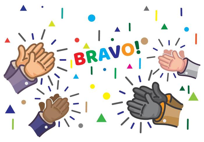 vector cartoon hands clapping celebration