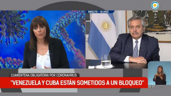 Alberto Fernandez contra el Bloqueo 580x328