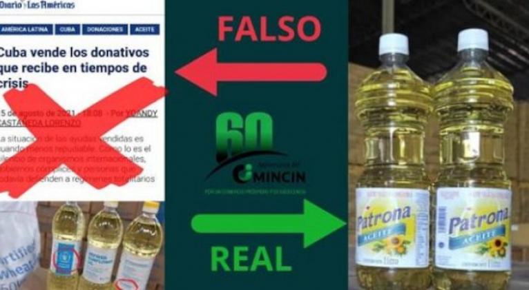 mincin aceite donacion