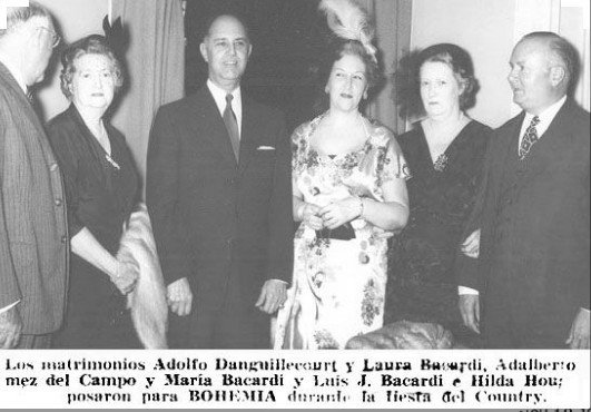 Los Bacardí en el Country Club Bohemia 13 de noviembre de 1954