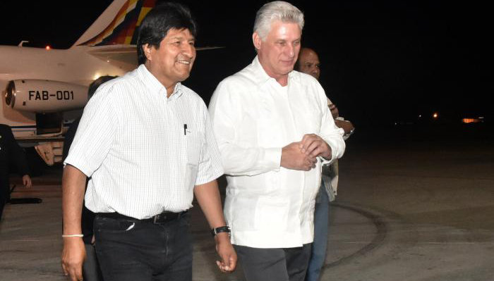 díaz canel y evo morales