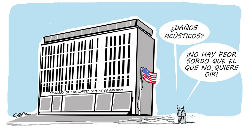 caricatura danos acusticos cuba acn