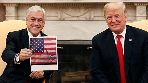 sebastian piñera donald trump bandera 580x326