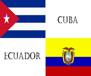Banderas-Cuba-y-Ecuador