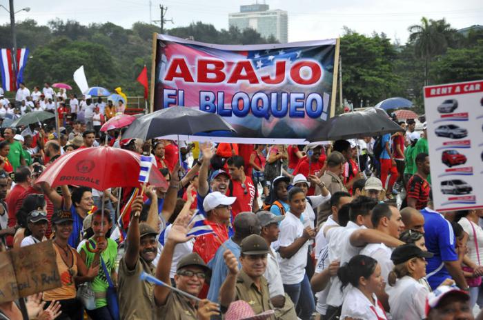 abajo bloqueo cartel