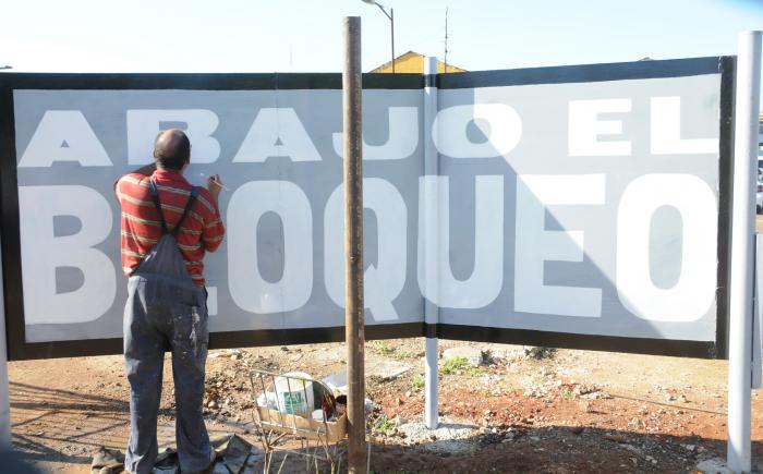 bloqueo pintan cartel