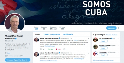 diaz canel agradecimiento