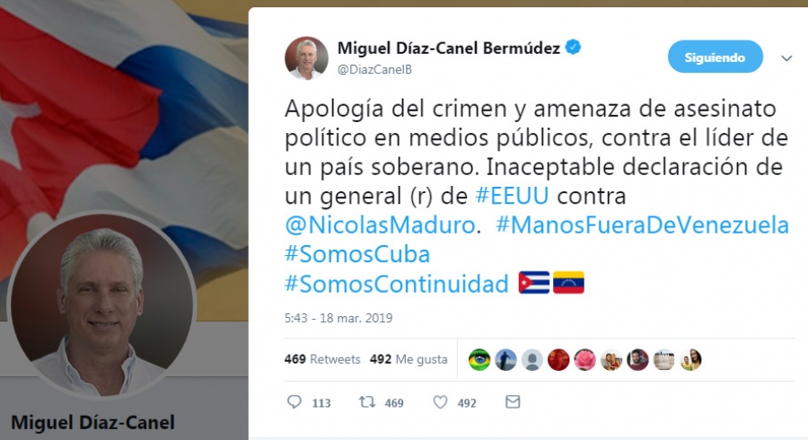 diaz canel euu contra venezuela