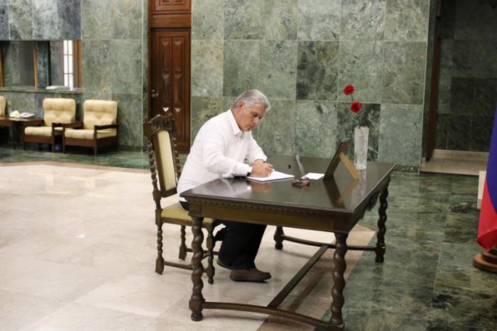 diaz canel libro condolencias rusia