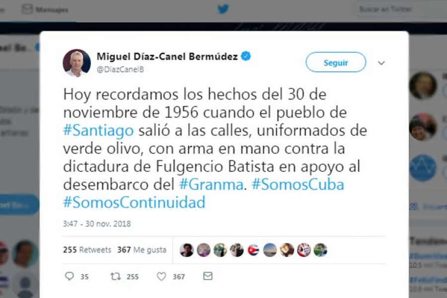 diaz canel 30 nov alzamiento