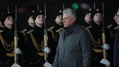 diaz canel llega rusia
