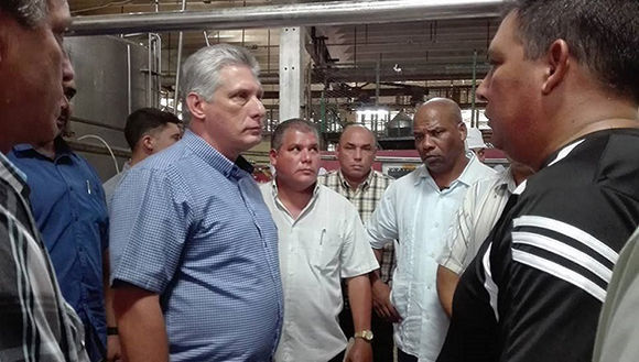 miguel diaz canel empresa pasteurizadora vc