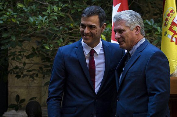pedro sanchez y diaz canel en cuba 12 580x385