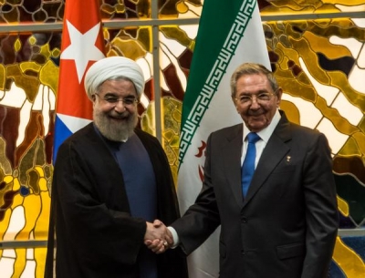 raul recibio presedente iran