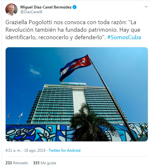 tweet diaz canel